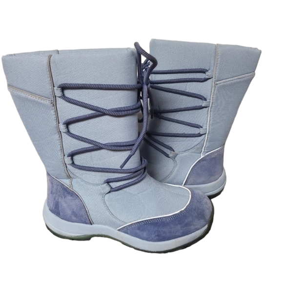 L.L. Bean Shoes Llbean Girls Snow Boots Lace Up Light Blue Size 5